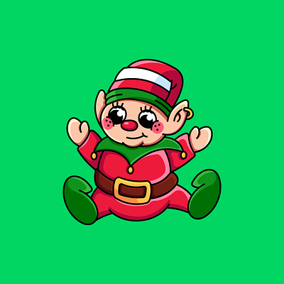 Elf character design christmas christmas design design elf elf design elf toy graphic design green illustration logo logo design red toy vector xmas xmas design xmas elf xmas logo yellow