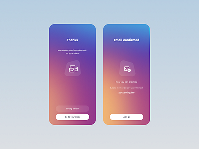 Patterning Mobile app adobe blue app branding design email confirmation ios design ios email confirmation ios screen iphone ui ux