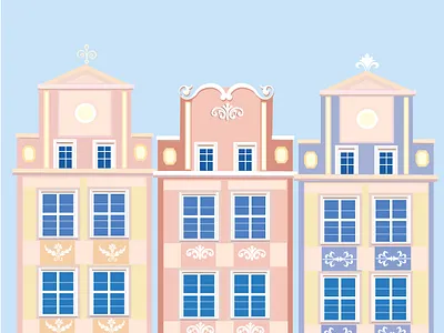 Wes Anderson houses app branding design illustration logo pastel typography ui ux vector