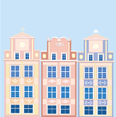 Wes Anderson houses app branding design illustration logo pastel typography ui ux vector