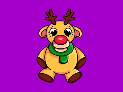 Reindeer character design deer deer design deer logo design graphic design illustration logo logo design reindeer reindeer design reindeer logo reindeer xmas vector xmas