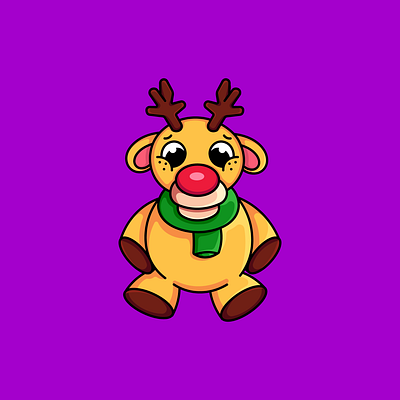 Reindeer character design deer deer design deer logo design graphic design illustration logo logo design reindeer reindeer design reindeer logo reindeer xmas vector xmas