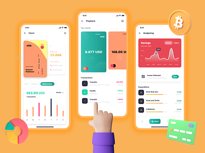 Wallet App : Save your money 3d animation app branding design fintech graphic design icon illustration logo money motion graphics save typography ui ux vector wallet