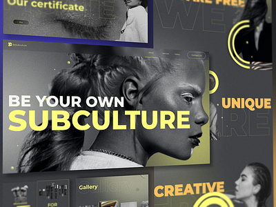 Be Subculture beauty figma graphic design landing logo ui web design