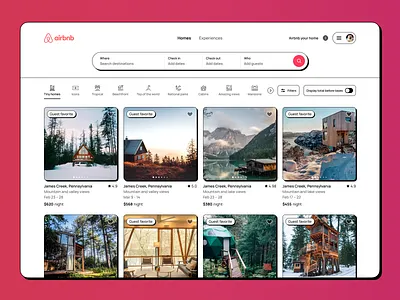 Neubrutalist Airbnb airbnb neubrualist neubrutal neubrutalism ui design web design website design