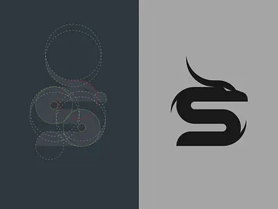 SNAPDRAGON Golden Theory brand mark branding dragon logo golden golden ratio identity identity design mark minimal logo theory