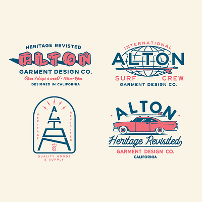 Alton Clothing Apparel Graphics apparel design branding design graphic design handdrawn illustration logo t shirt typography vector