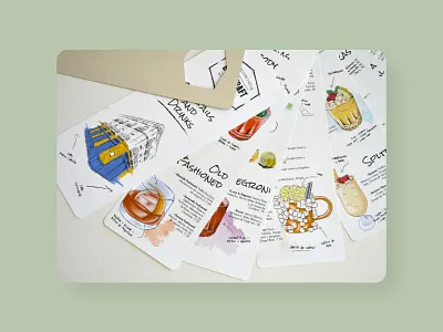 Cocktail menu - Art direction card design graphic design illustration menu vector
