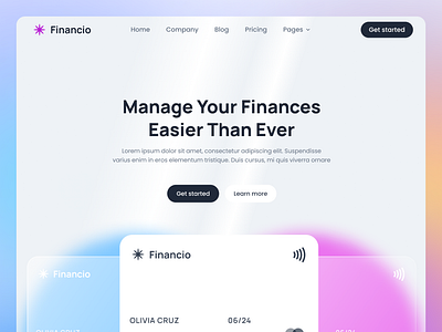 Finance Management Website bank landing page banking website finance finance website landing page landing ui design ui uiux web design web ui