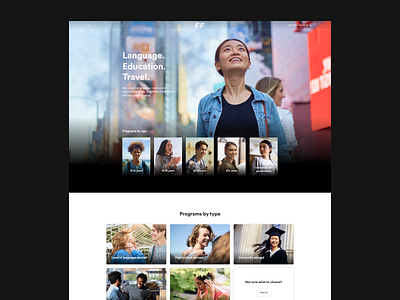 EF.COM – Homepage UI branding design graphic design ui ux