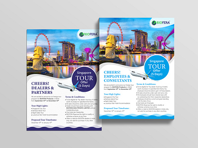 Singapore Tour Flyer Design a4 brochure design flyer graphic design illustration photoshop poster print design singapore travel tour flyer travel flyer