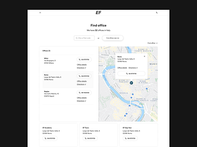 EF.COM – Find office UI branding design graphic design ui ux