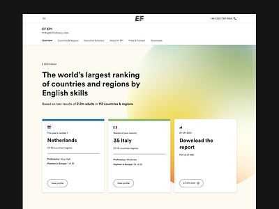 EF EPI – Homepage UI branding design graphic design ui ux