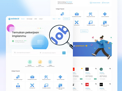 Cariloker Website UI design graphic design illustration job jobportal ui uiux uiuxdesign ux website websitedesign