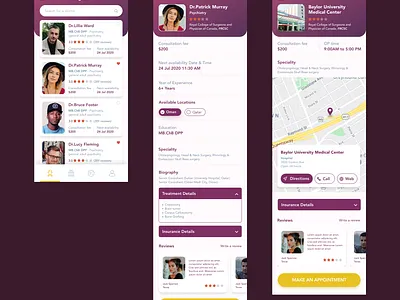 Medical Mobile App app appointment blue color design illustration logo red themes ui