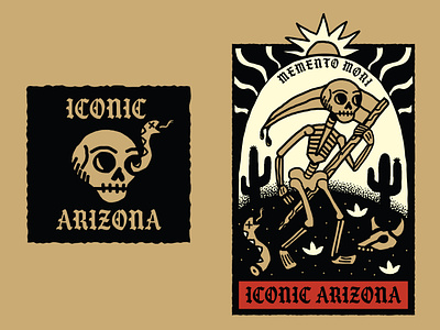 Iconic Arizona // Death Tarot branding design graphic graphic design illustration logo vector