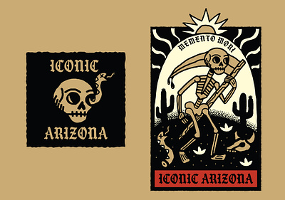 Iconic Arizona // Death Tarot branding design graphic graphic design illustration logo vector