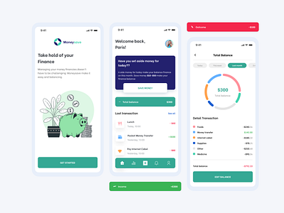 Money Save - Budgeting Apps app budgeting clean design financial minimalist mobile money money app save ui ux