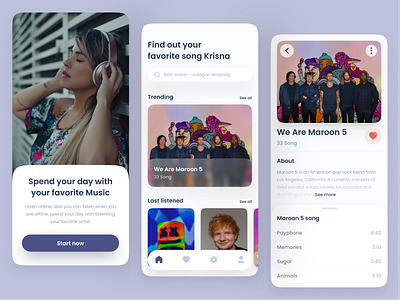 Musikeli - Music App Exploration app design figma interface mobile music popular prototype trending ui ui ux ui design uidesign uiux user interface ux ux ui uxui website xd