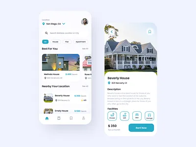 Umah - Home Rent App app design designapp home home rent house mobile mobile app ui uidesign ux