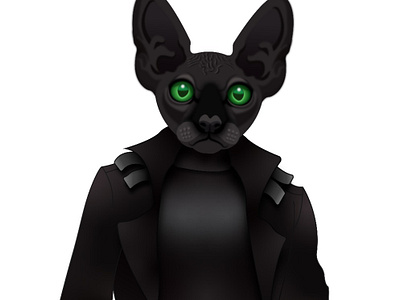 2D Humanoid 2d 2d humanoid black cat character design digital graphic design greeneyes humanoid vector