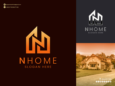 N Home Logo - N House Logo - N Letter Logo 3d abstract logo branding creative logo design graphic design home logo house logo icon illustration logo logo designer logo maker logotype modern logo n home logo n house logo n logo typography ui
