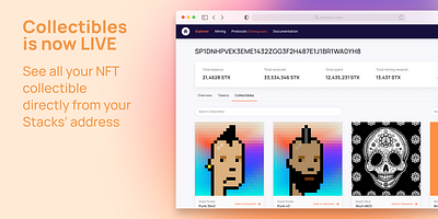 Onstack NFT explorer bitcoin cryptocurrency ethereum minimal nft stacks uiux website zensite