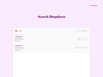 A Search Component UI design figma figmaafrica saas ui visual design