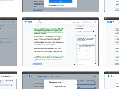 Redesign of AI Application Essay Coach ai doc docs document edit essay feedback flow google grammar grammarly mistake structure syntax tip