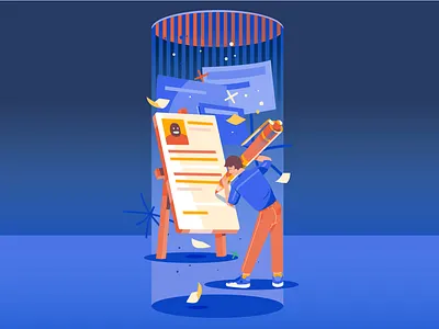 Profile Sign Up Illustration business class college design drawing graphic design homepage illustration management school signup teach university vector