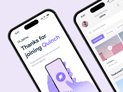 Quinch UI - iPhone 14 design flat illustration iphone 14 redesign ui ux