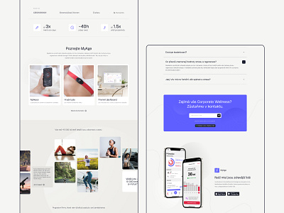 MyAge - Corporate Wellness Website app corporate wellness design fitness funciton age health health app landing page software sport technology tracking app ui ux webdesign website