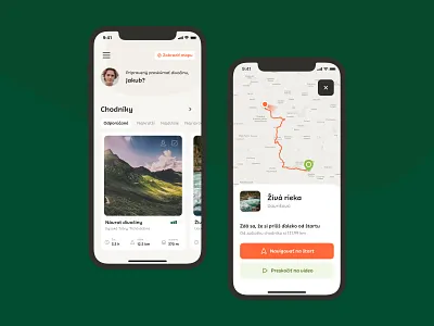 Lesmír - Trail Guide App app forest hiking mountains nature guide slovakia tourist app tourist guide trail guide travel ui ux