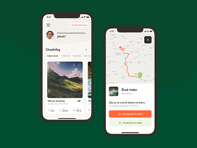 Lesmír - Trail Guide App app forest hiking mountains nature guide slovakia tourist app tourist guide trail guide travel ui ux