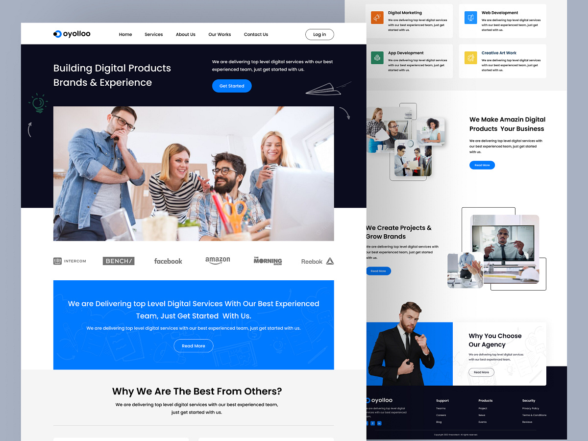 Digital Agency Landing Page by Sharon Ahmed ⭐️ for Oyolloo on Dribbble