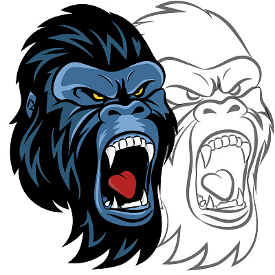 Angry gorilla adobe illustrator branding commission open design graphic design ill illustration illustration art illustrator logo ui vector