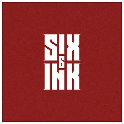 six ink design inspiration letter lettering logo red tattoo vector