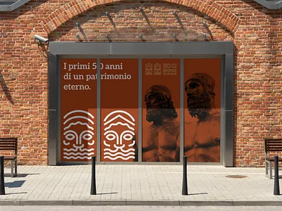 Bronzi di Riace advertising adv advertising art brand branding campaign culture design italy logo logodesign logomark mark minimal museum statue warrior