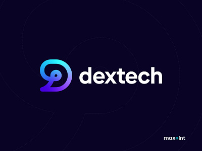 D + Tech Logo Mark - Dextech Logo app logo blockchain branding colorful crypto design gradient logo icon identity it logo letter mark monogram logo logo mark nft software logo startup logo tech company technical technologies technology logo