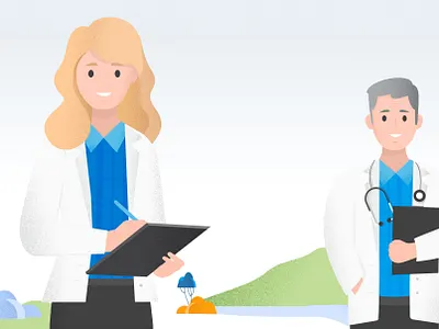 Healthcare Practitioner Illustrations design illustration vector