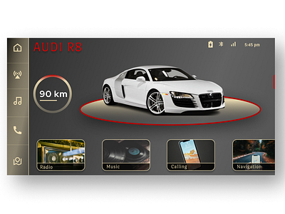 Car Interface UI car car interface design driving information interface navigation radio ui ux
