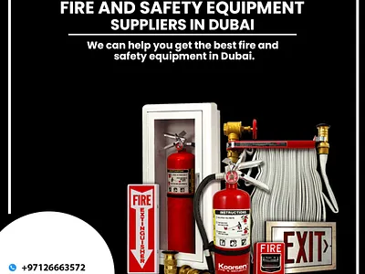 Fire And Safety Equipment Suppliers In Dubai graphic design