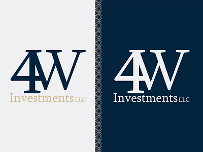 4W Investments Logo 4w adobe illustrator bank logo brand brand design brand identity brand pattern branding finance branding finance logo financial advisor logo logo logo design modern modern brand design monogram monogram logo monogram logo design vector vintage