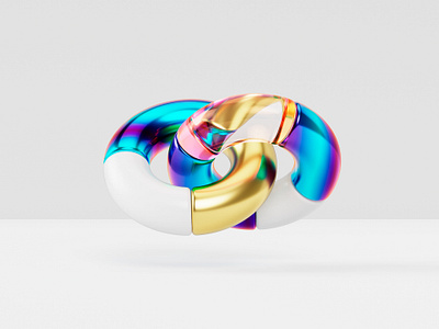 Toroid 3d blender c4d concept cycles design geometry illustration infinite logo render rendering toroid ui ux