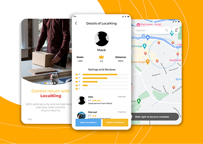 LocalKing App Design | Etelligens graphic design ui