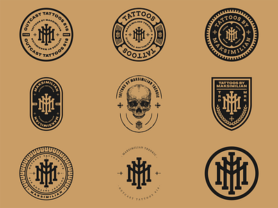 Tattoos by Maksimilian Trenkic branding design icon logo tattoo typography vector