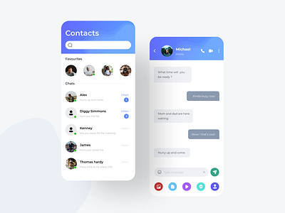 DailyUI - Direct Messaging app app design bestuidesign chat chatting dailyui dailyui13 direct messaging mobile ui design