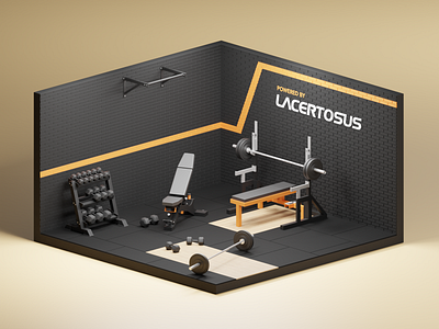 3D GYM 3d 3d design 3d gym 3d illustration 3d sport blender body building illustration