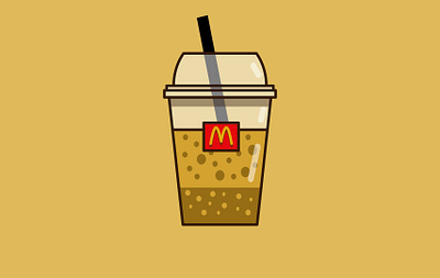 McDonald’s cup branding design drinks food ill illustration logo vector