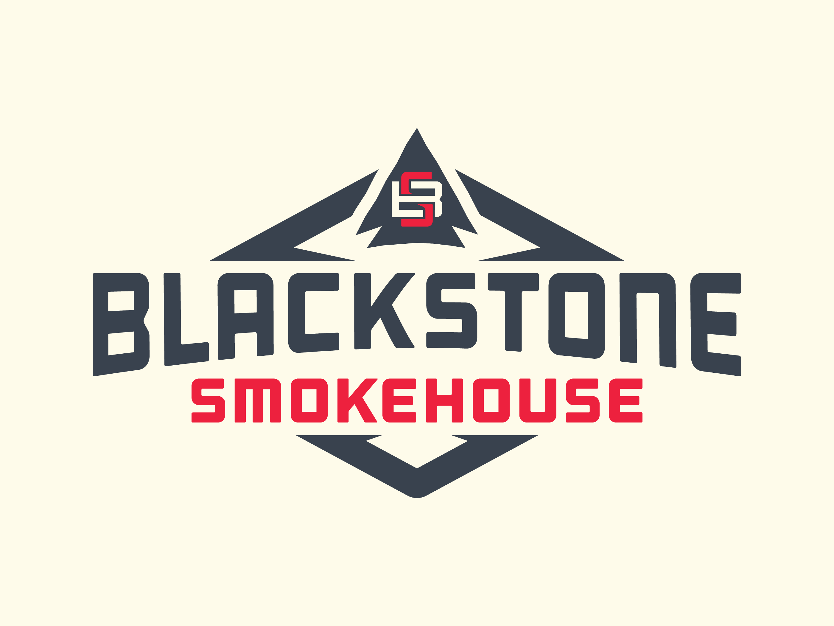 Example of Blackstone Smokehouse Logo Design